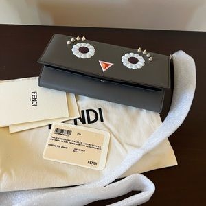 Fendi Faces Leather Wallet-on-Chain